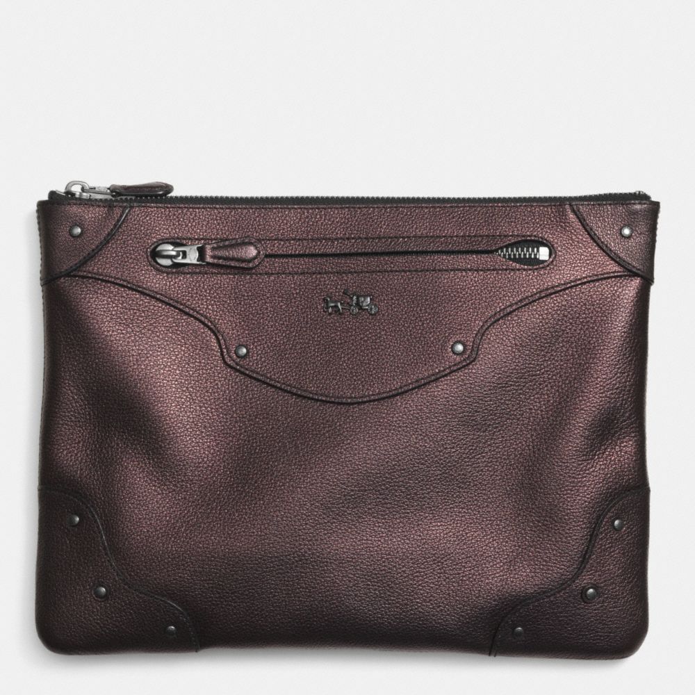 RIVETS LARGE FOLIO IN LEATHER - f52419 - QBBRZ