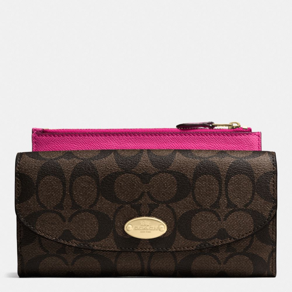 COACH POP SLIM ENVELOPE WALLET IN SIGNATURE - IME9T - F52601