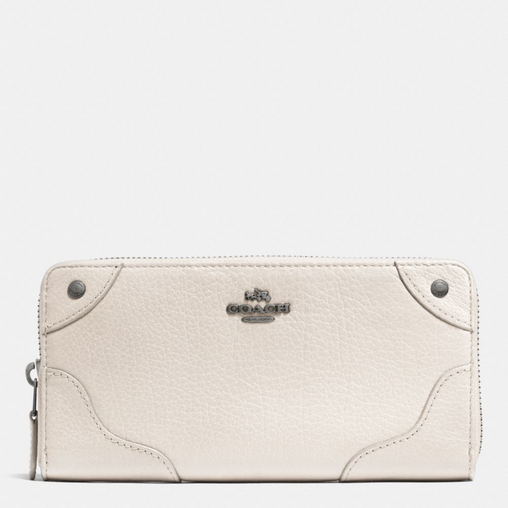 COACH F52645 MICKIE ACCORDION ZIP WALLET IN GRAIN LEATHER -QB/CHALK