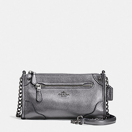 MICKIE CROSSBODY IN GRAIN LEATHER - COACH F52646 - ANTIQUE NICKEL/SILVER