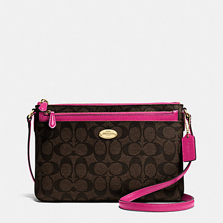 COACH EAST/WEST POP CROSSBODY IN SIGNATURE - IME9T - f52657