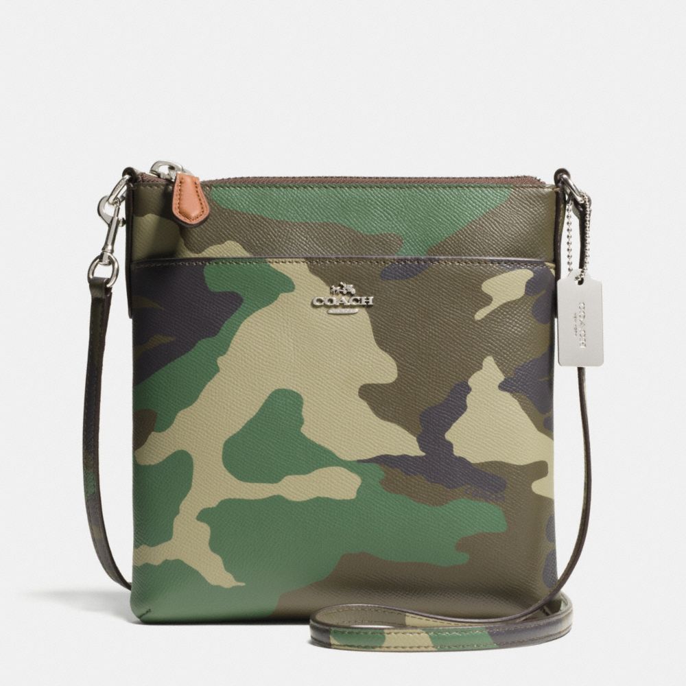 COACH F52662 - NORTH/SOUTH SWINGPACK IN CAMO PRINT LEATHER  SILVER/GREEN MULTI