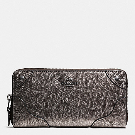 COACH f52667 MICKIE ACCORDION ZIP WALLET IN PEARLIZED CAVIAR LEATHER ANTIQUE NICKEL/GUNMETAL