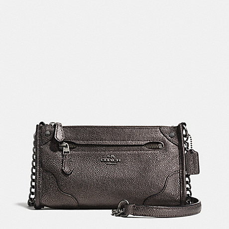 COACH MICKIE CROSSBODY IN PEARLIZED LEATHER - ANTIQUE NICKEL/GUNMETAL - f52668