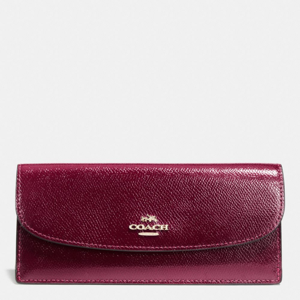 COACH SOFT WALLET IN LEATHER - IMITATION GOLD/SHERRY - F52689