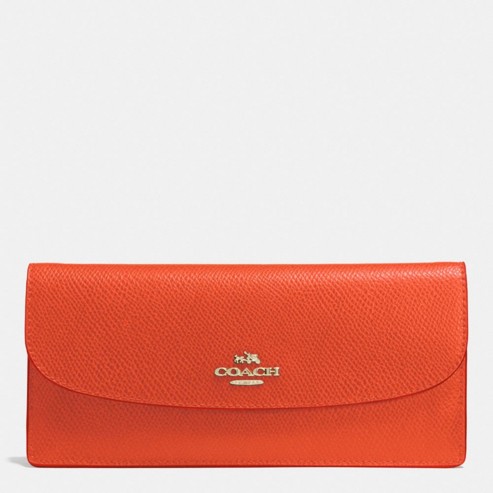 SOFT WALLET IN LEATHER - IMITATION GOLD/PEPPERPER - COACH F52689