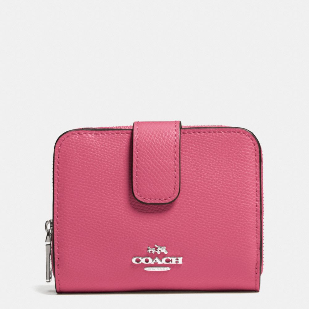 COACH Medium Zip Around Wallet in Crossgrain Leather