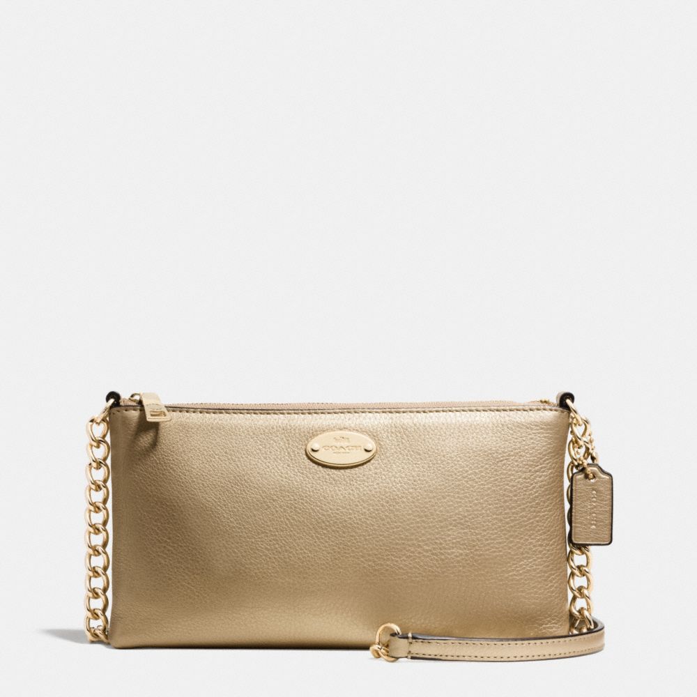 COACH F52709 QUINN CROSSBODY IN PEBBLE LEATHER IMITATION-GOLD/GOLD