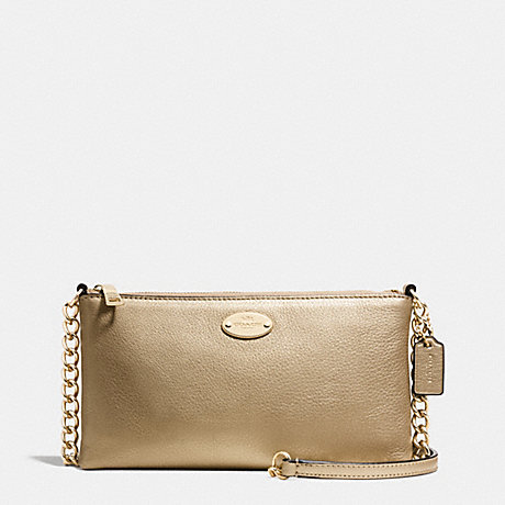 COACH f52709 QUINN CROSSBODY IN PEBBLE LEATHER IMITATION GOLD/GOLD