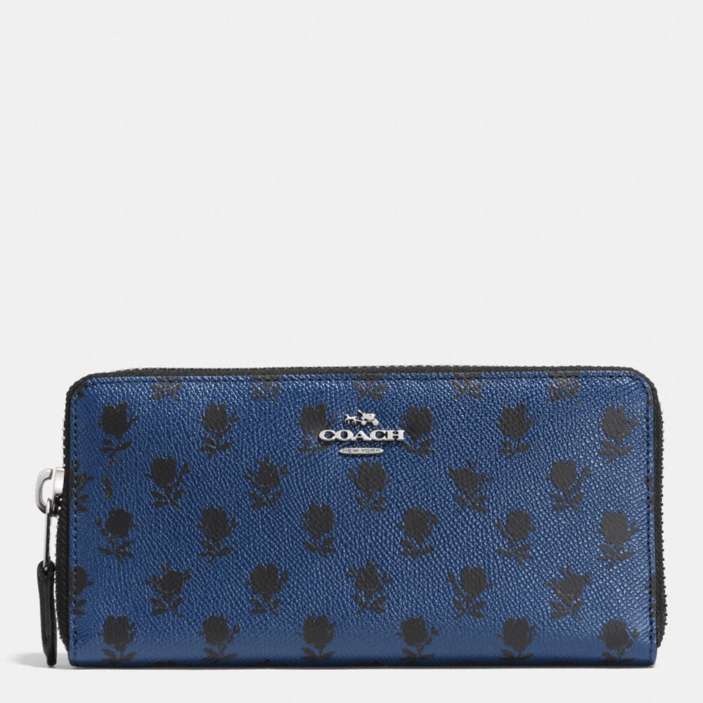 COACH ACCORDION ZIP WALLET IN PRINTED CROSSGRAIN LEATHER - SVDSS - F52777