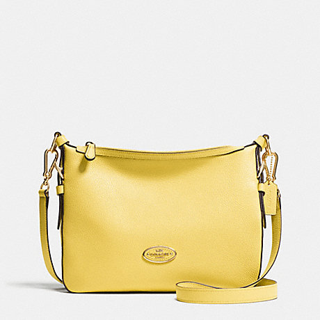 COACH F52800 ENVOY CROSSBODY IN POLISHED PEBBLE LEATHER -LIGHT-GOLD/PALE-YELLOW