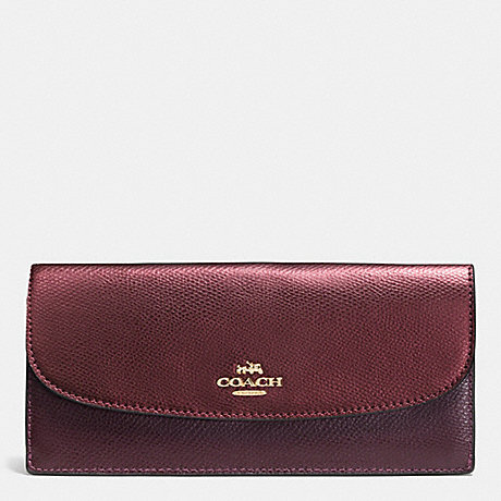 COACH SOFT WALLET IN BICOLOR CROSSGRAIN LEATHER - IME8I - f52845