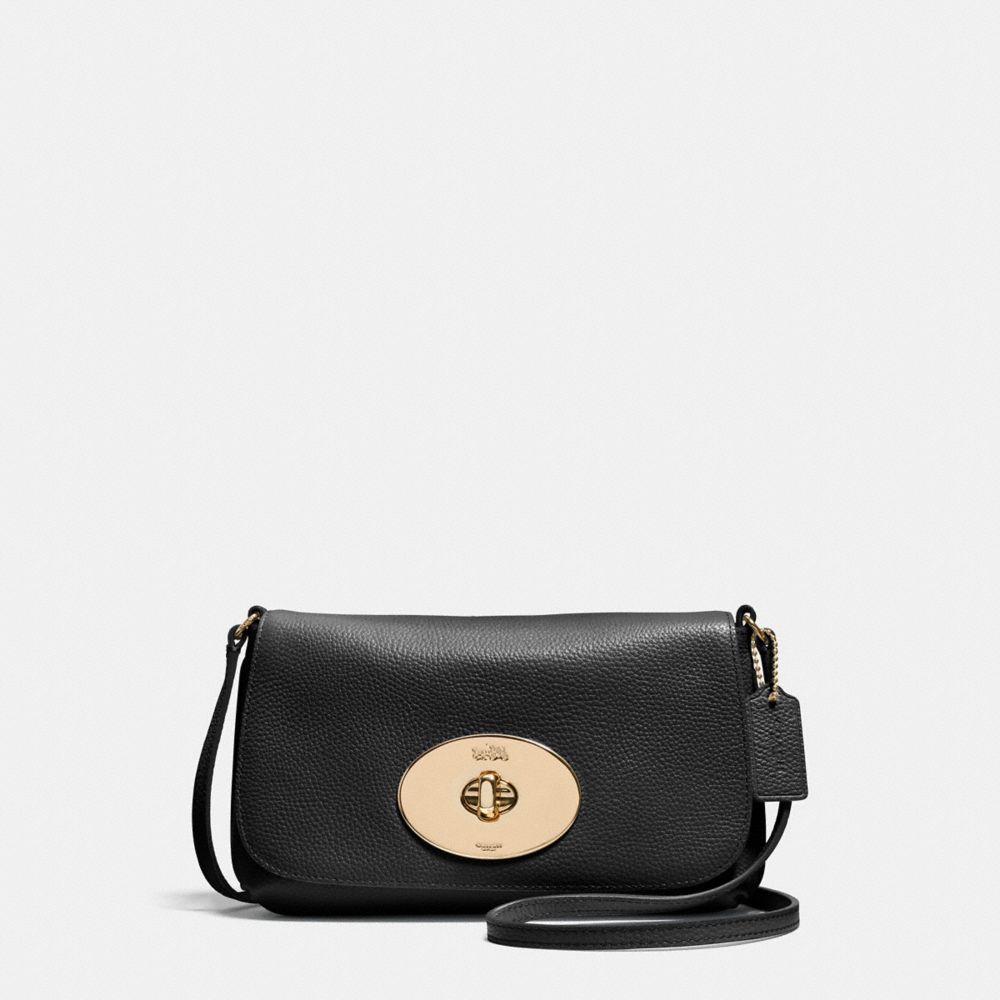 LIV CROSSBODY POUCH - COACH f52896 - LIGHT GOLD/BLACK