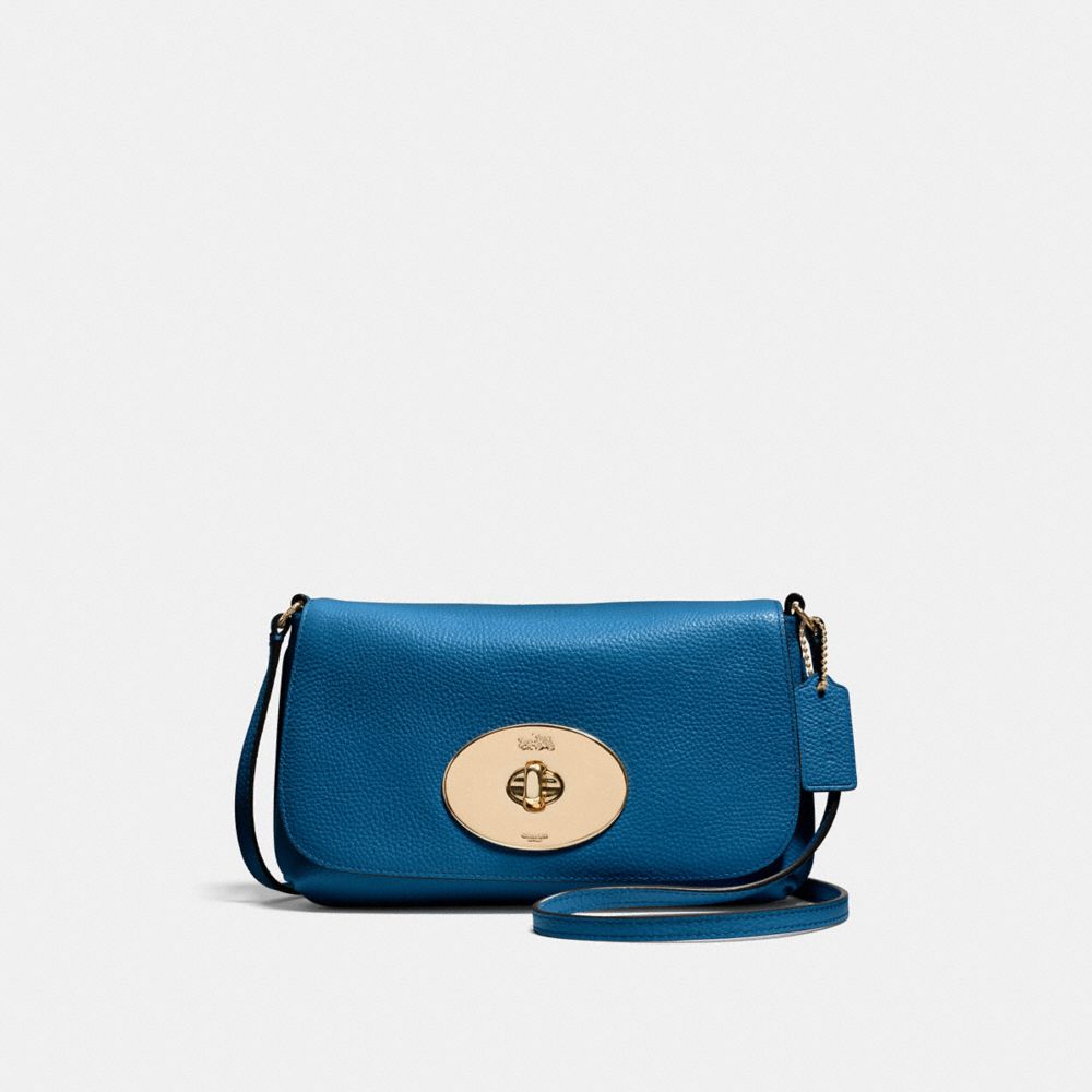 LIV CROSSBODY POUCH - LIGHT GOLD/DENIM - COACH F52896