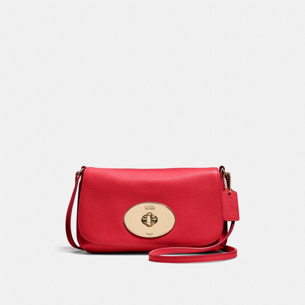 LIV CROSSBODY POUCH - f52896 - LIGHT GOLD/RED