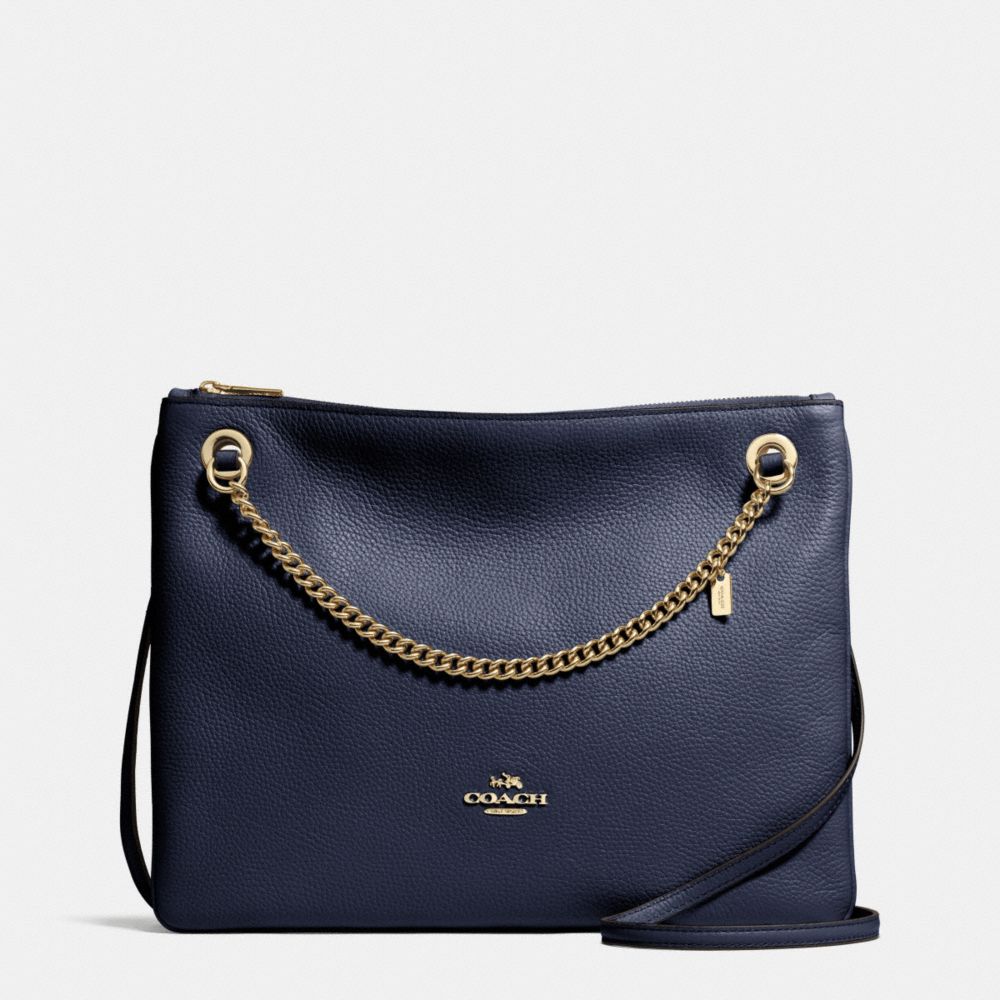 COACH F52901 Convertible Crossbody In Pebble Leather  LIGHT GOLD/NAVY