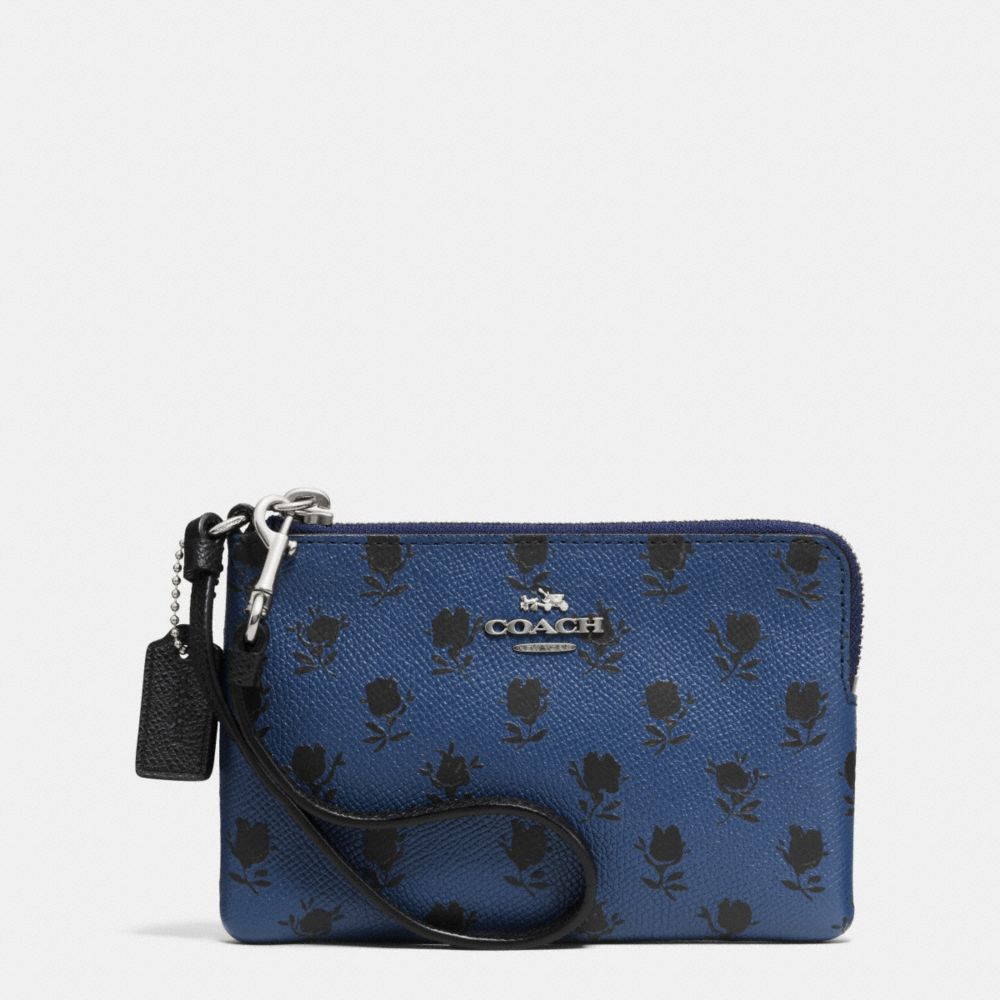 COACH F52926 Corner Zip Wristlet In Printed Crossgrain Leather SVDSS