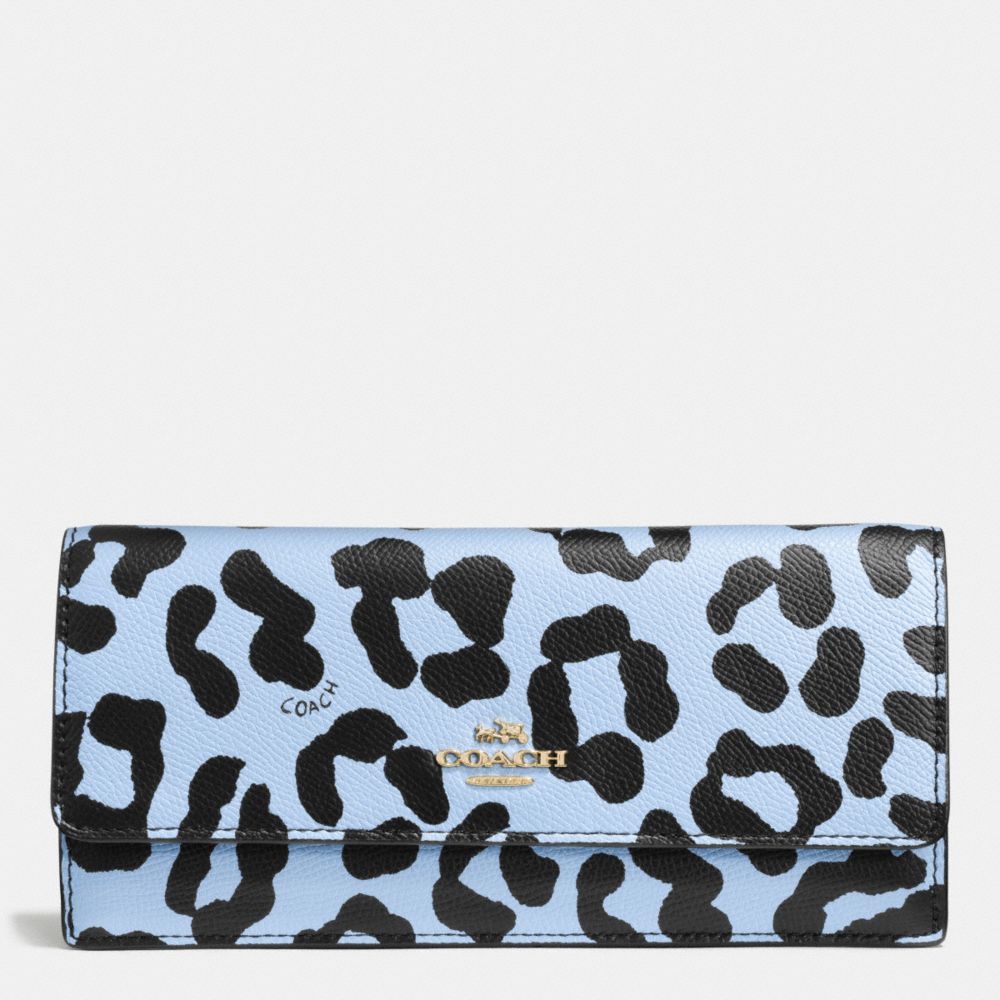 COACH SOFT WALLET IN OCELOT PRINT LEATHER -  LIPBU - f52931