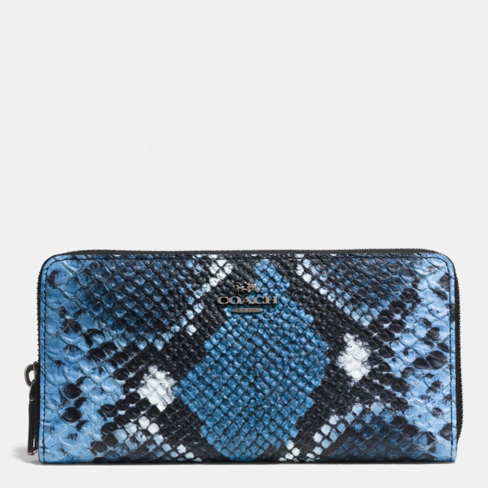 ACCORDION ZIP WALLET IN PYTHON EMBOSSED LEATHER - QBDOD - COACH F52964