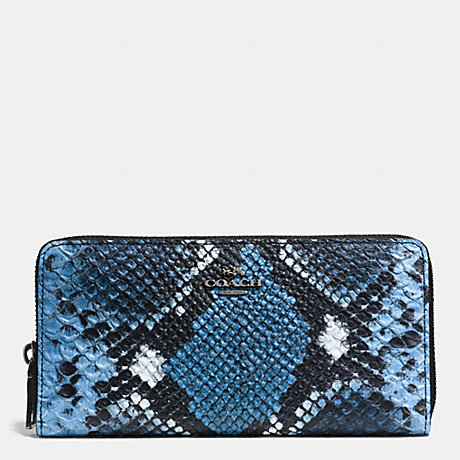 COACH ACCORDION ZIP WALLET IN PYTHON EMBOSSED LEATHER - QBDOD - f52964