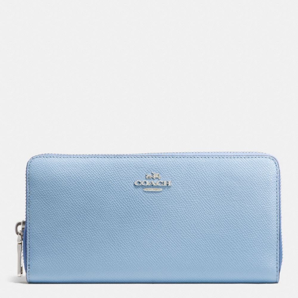 COACH ACCORDION ZIP WALLET IN COLORBLOCK CROSSGRAIN LEATHER -  SVDTC - f52976