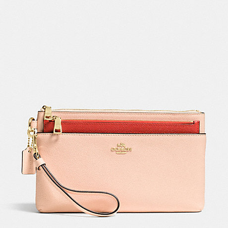 COACH LARGE WRISTLET WITH POP-UP POUCH IN COLORBLOCK CROSSGRAIN LEATHER - LIDTI - f52985