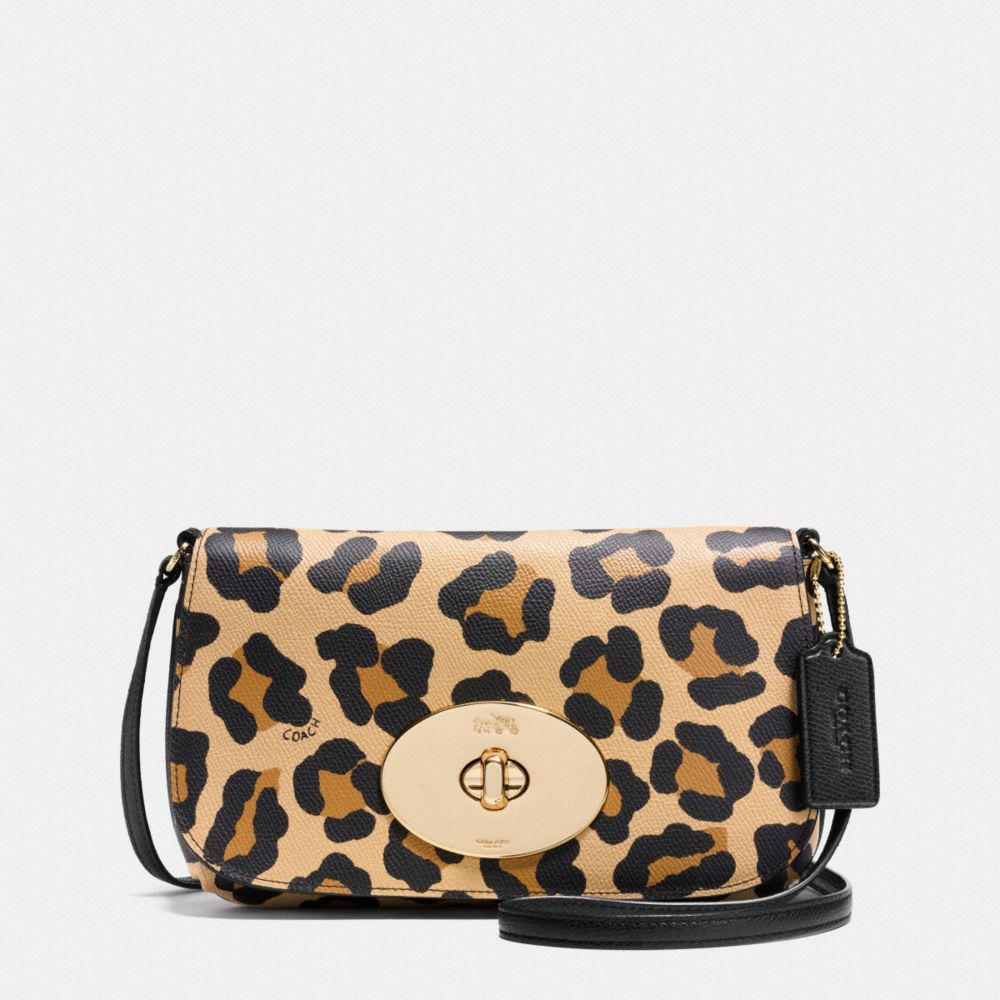 LIV CROSSBODY IN OCELOT PRINT CROSSGRAIN LEATHER - LIGHT GOLD/TAN - COACH F53007