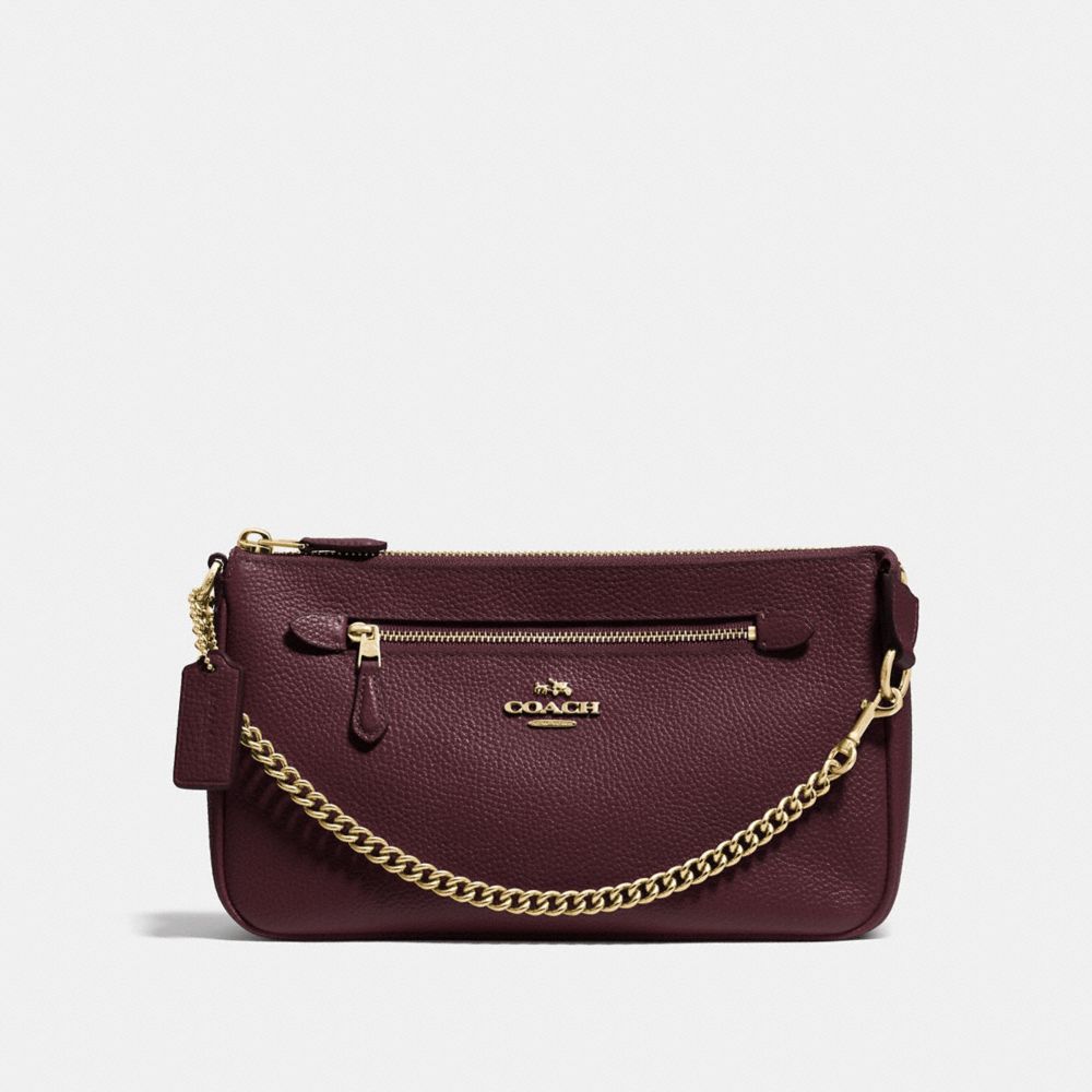 COACH F53078 Nolita Wristlet 24 OXBLOOD/LIGHT GOLD