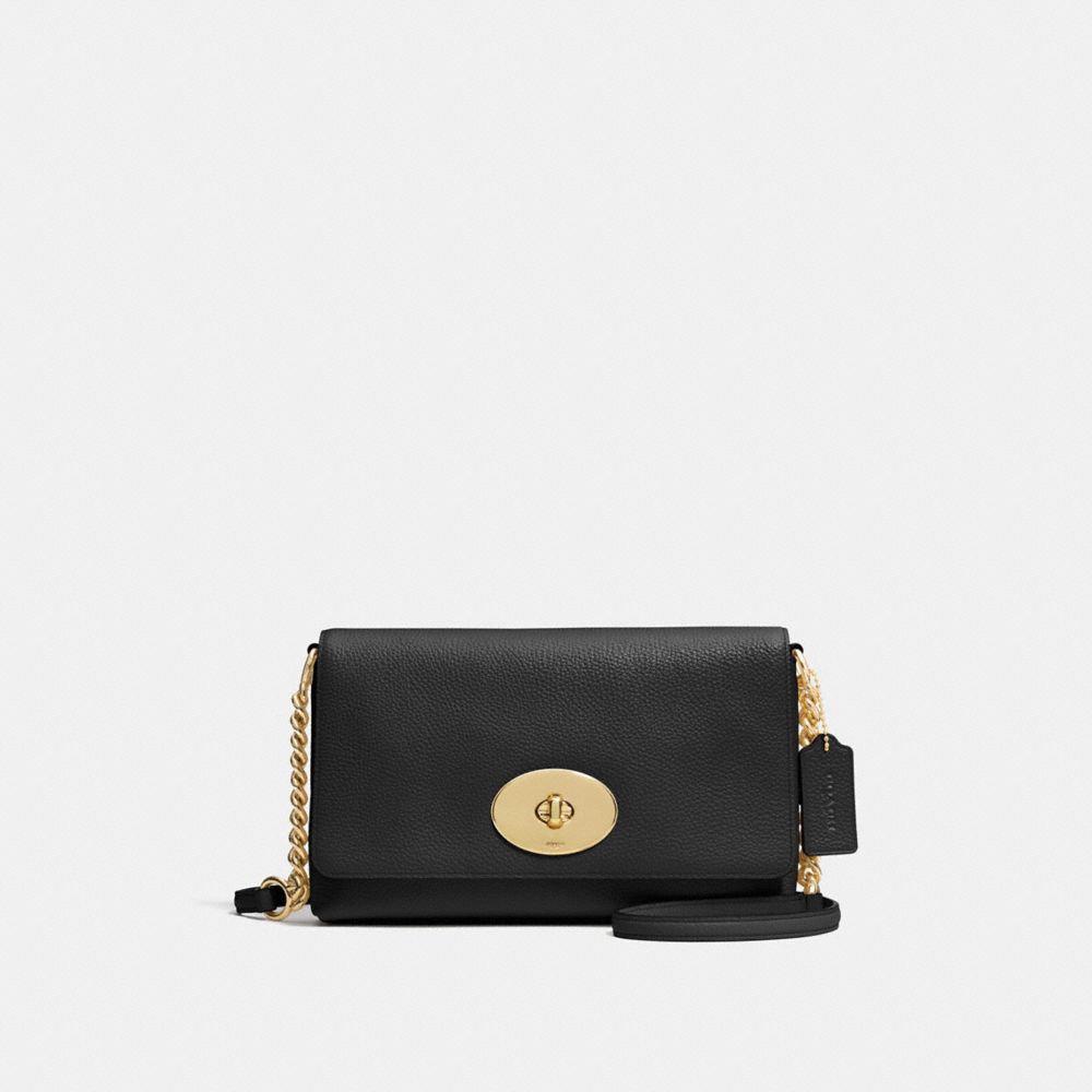 COACH F53083 CROSSTOWN CROSSBODY BLACK/LIGHT-GOLD