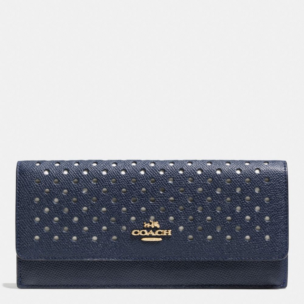 COACH f53168 SOFT WALLET IN PERFORATED LEATHER LIBGE