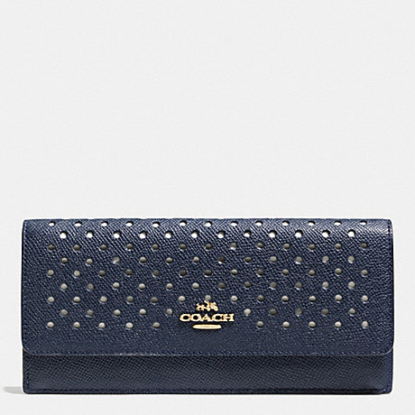 COACH SOFT WALLET IN PERFORATED LEATHER - LIBGE - f53168