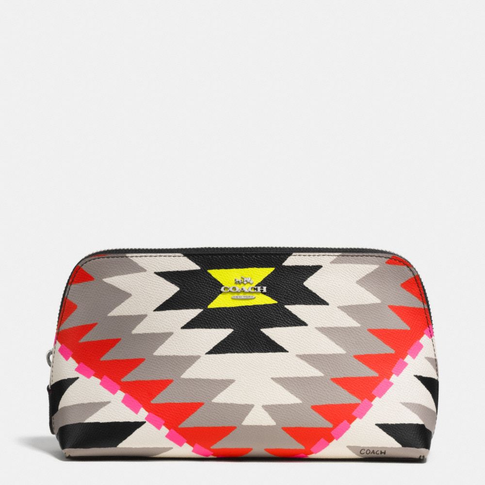 COSMETIC CASE 22 IN PRINTED CROSSGRAIN LEATHER - SVE2M - COACH F53219