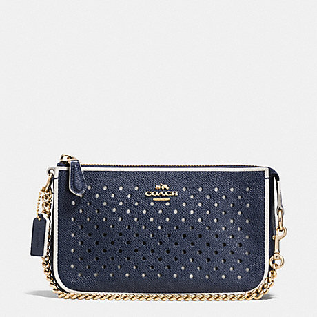 COACH f53225 NOLITA WRISTLET 19 IN PERFORATED LEATHER  LIBGE