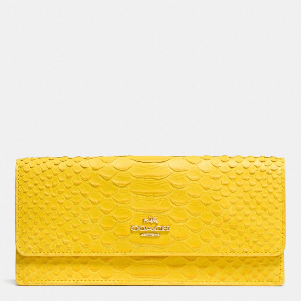 SOFT WALLET IN PYTHON EMBOSSED LEATHER - LIYLW - COACH F53307