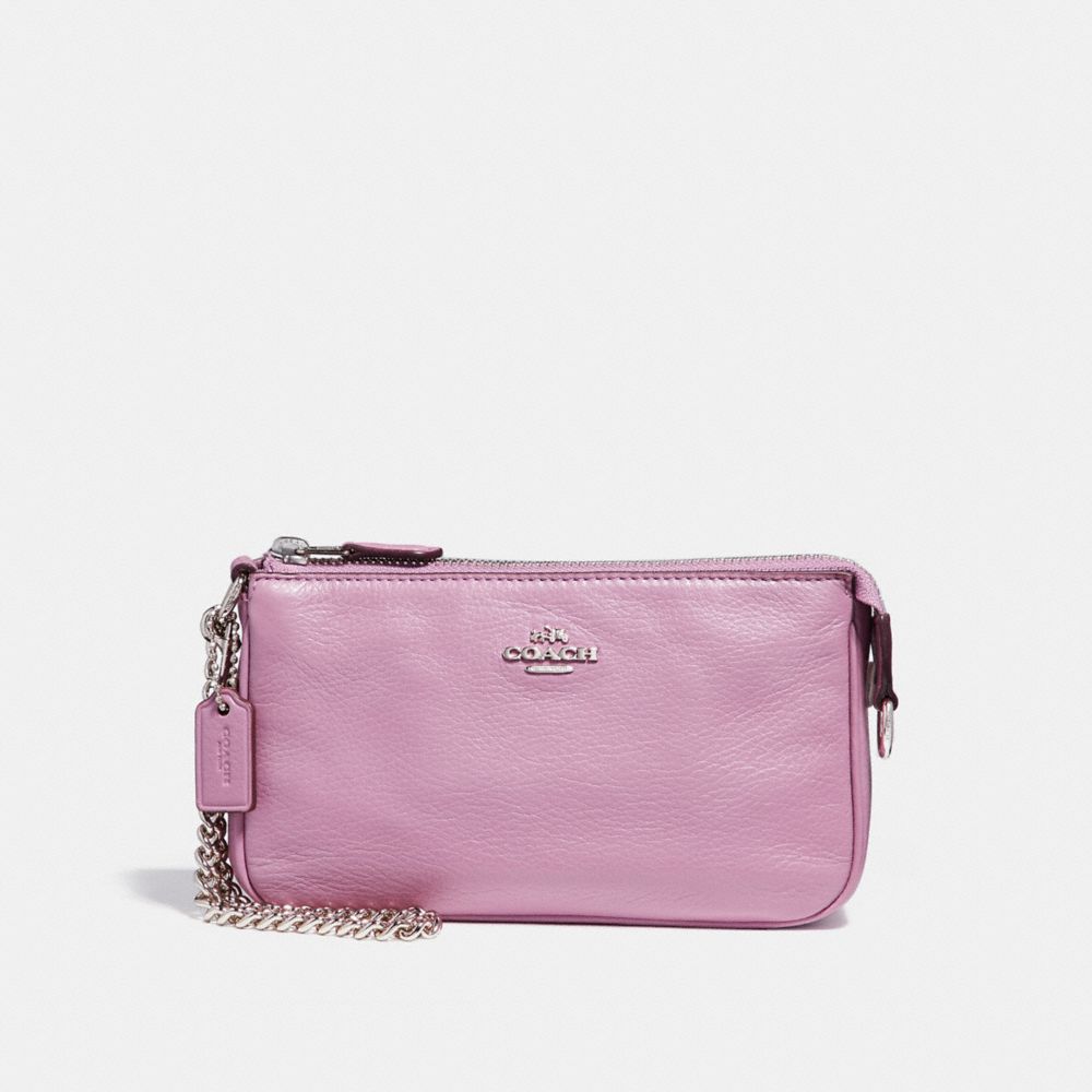 LARGE WRISTLET 19 IN PEBBLE LEATHER - SILVER/LILAC 2 - COACH F53340