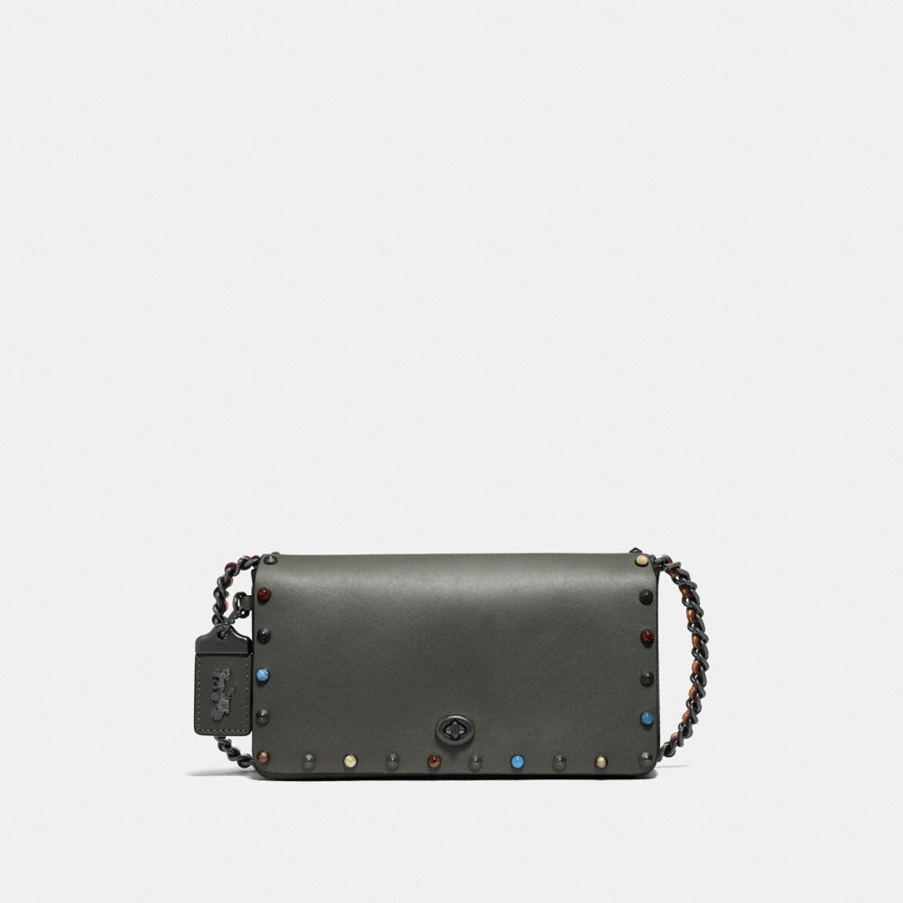 COACH F53404 DINKY WITH RIVETS V5/DARK OLIVE