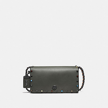 COACH DINKY WITH RIVETS - V5/DARK OLIVE - F53404