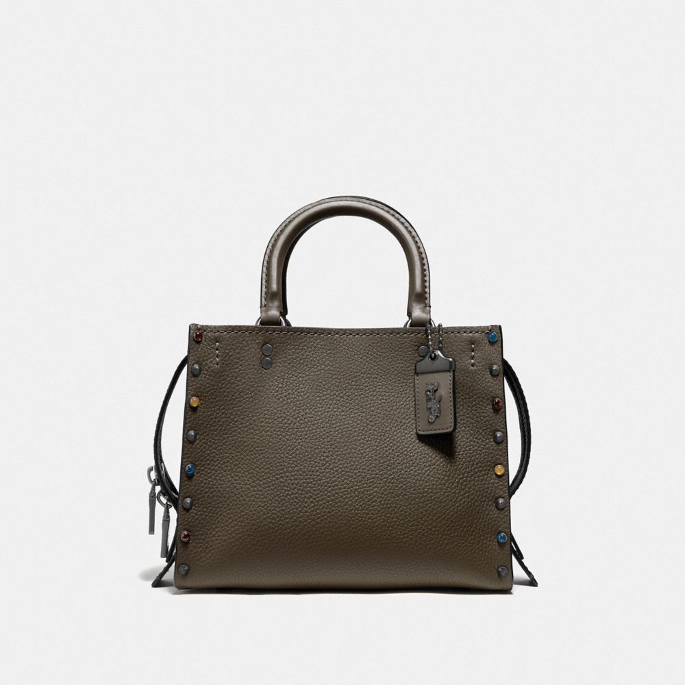 COACH ROGUE 25 WITH RIVETS - V5/DARK OLIVE - F53405