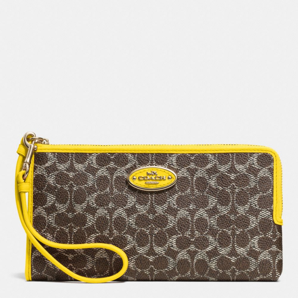 COACH L-ZIP WALLET IN EMBOSSED SIGNATURE - LIDZ6 - f53412