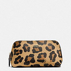 COSMETIC CASE 17 IN OCELOT PRINT HAIRCALF - f53438 - IMITATION GOLD/NEUTRAL