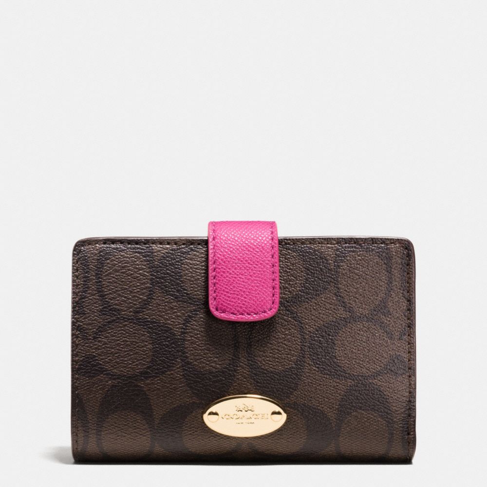 COACH F53562 Medium Corner Zip Wallet In Signature IME9T