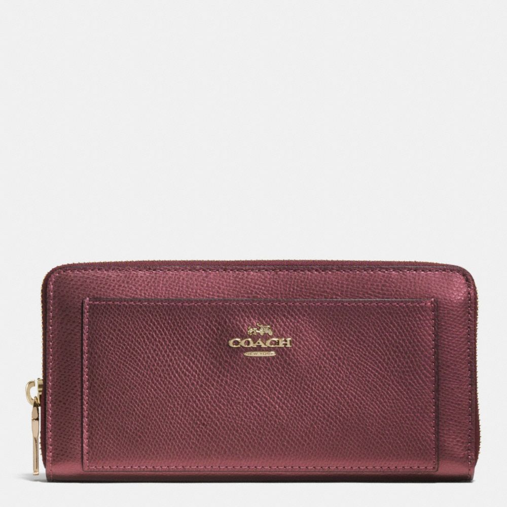 ACCORDION ZIP WALLET IN BRAMBLE ROSE IN LEATHER - IMEET - COACH F53571