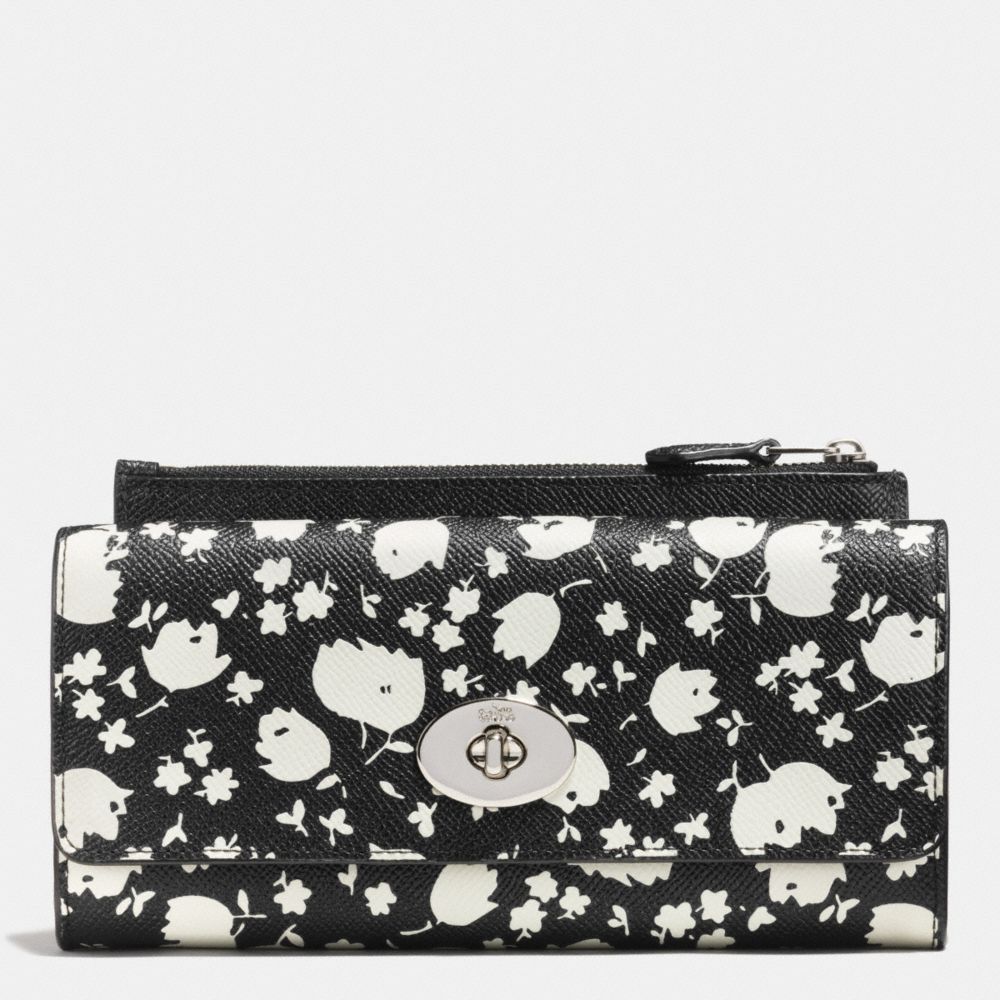 COACH F53573 Slim Envelope Wallet With Pop-up Pouch In Floral Print Leather SVEE1