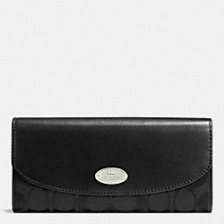 COACH F53617 - SLIM ENVELOPE WALLET IN 12CM SIGNATURE SILVER/BLACK/BLACK