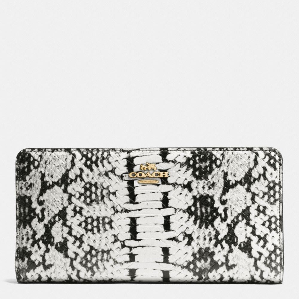 SKINNY WALLET IN COLORBLOCK - BLACK/LIGHT GOLD - COACH F53684