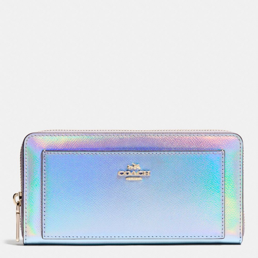 COACH F53878 Accordion Zip Wallet In Hologram Leather IMITATION GOLD/SILVER HOLOGRAM