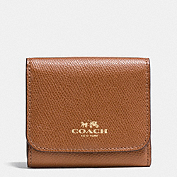 SMALL WALLET IN RAINBOW COLORBLOCK LEATHER - IMITATION GOLD/SADDLE MULTI - COACH F53895
