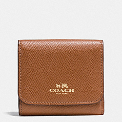 COACH F53895 Small Wallet In Rainbow Colorblock Leather IMITATION GOLD/SADDLE MULTI