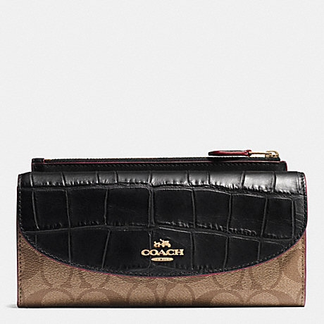 COACH F54004 - POP SLIM ENVELOPE WALLET IN SIGNATURE WITH EXOTIC 