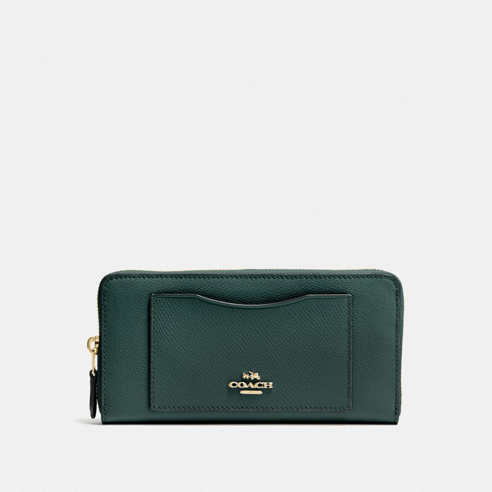 COACH F54007 - ACCORDION ZIP WALLET IM/EVERGREEN